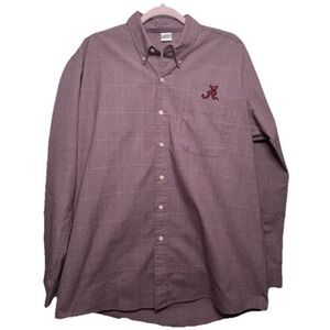 College World Alabama Crimson Tide Mens Button Down Shirt Large Crimson Tide